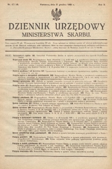 Dziennik Urzędowy Ministerstwa Skarbu. 1920, nr 47-48