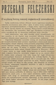 Przegląd Felczerski. R.20, 1924, № 7