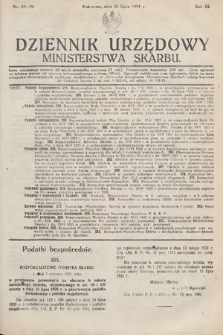 Dziennik Urzędowy Ministerstwa Skarbu. 1921, nr 25-26