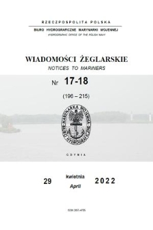 Wiadomości Żeglarskie = Notices to Mariners. 2022, nr 17/18