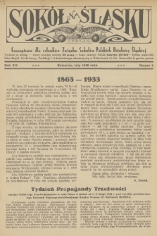Sokół na Śląsku : czasopismo dla członków Związku Sokołów Polskich Dzielnicy Śląskiej. R.12, 1933, nr 2