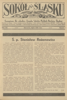 Sokół na Śląsku : czasopismo dla członków Związku Sokołów Polskich Dzielnicy Śląskiej. R.12, 1933, nr 7