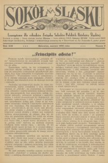Sokół na Śląsku : czasopismo dla członków Związku Sokołów Polskich Dzielnicy Śląskiej. R.13, 1934, nr 3