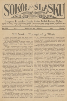 Sokół na Śląsku : czasopismo dla członków Związku Sokołów Polskich Dzielnicy Śląskiej. R.13, 1934, nr 5