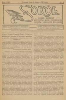 Sokół : organ Dzielnic Wielkopolskiej i Pomorskiej Związku Sokołów Polskich. R.22, 1923, nr 3