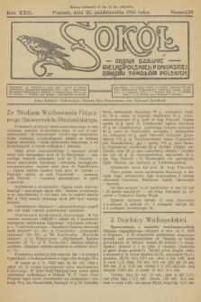 Sokół : organ Dzielnic Wielkopolskiej i Pomorskiej Związku Sokołów Polskich. R.22, 1923, nr 20