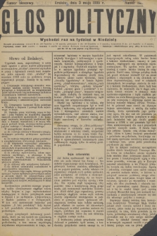 Głos Polityczny. R.1, 1885, Numer okazowy