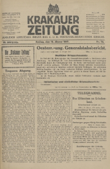 Krakauer Zeitung : zugleich amtliches Organ des K. U. K. Festungs-Kommandos. 1917, nr 12