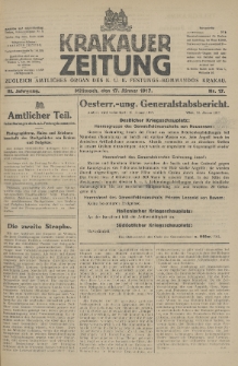 Krakauer Zeitung : zugleich amtliches Organ des K. U. K. Festungs-Kommandos. 1917, nr 17