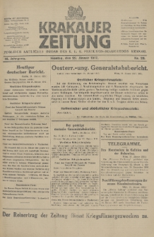 Krakauer Zeitung : zugleich amtliches Organ des K. U. K. Festungs-Kommandos. 1917, nr 22