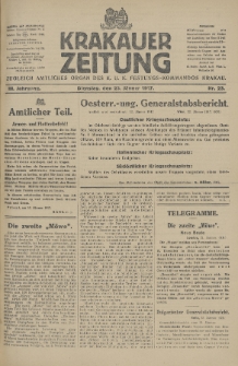 Krakauer Zeitung : zugleich amtliches Organ des K. U. K. Festungs-Kommandos. 1917, nr 23
