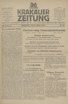 Krakauer Zeitung : zugleich amtliches Organ des K. U. K. Festungs-Kommandos. 1917, nr 25