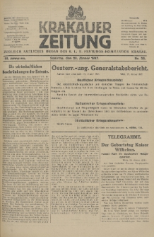 Krakauer Zeitung : zugleich amtliches Organ des K. U. K. Festungs-Kommandos. 1917, nr 28