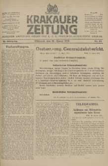 Krakauer Zeitung : zugleich amtliches Organ des K. U. K. Festungs-Kommandos. 1917, nr 31