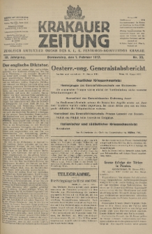 Krakauer Zeitung : zugleich amtliches Organ des K. U. K. Festungs-Kommandos. 1917, nr 32