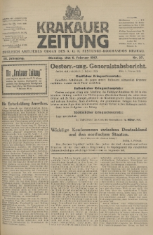 Krakauer Zeitung : zugleich amtliches Organ des K. U. K. Festungs-Kommandos. 1917, nr 37
