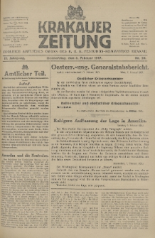 Krakauer Zeitung : zugleich amtliches Organ des K. U. K. Festungs-Kommandos. 1917, nr 39
