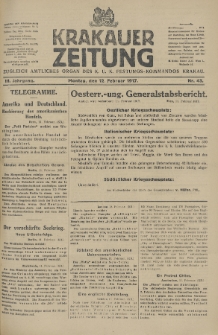 Krakauer Zeitung : zugleich amtliches Organ des K. U. K. Festungs-Kommandos. 1917, nr 43
