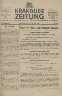 Krakauer Zeitung : zugleich amtliches Organ des K. U. K. Festungs-Kommandos. 1917, nr 51