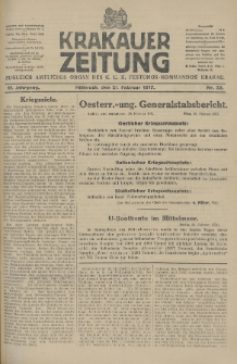 Krakauer Zeitung : zugleich amtliches Organ des K. U. K. Festungs-Kommandos. 1917, nr 52
