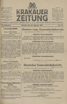 Krakauer Zeitung : zugleich amtliches Organ des K. U. K. Festungs-Kommandos. 1917, nr 57