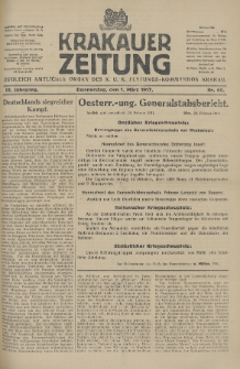 Krakauer Zeitung : zugleich amtliches Organ des K. U. K. Festungs-Kommandos. 1917, nr 60