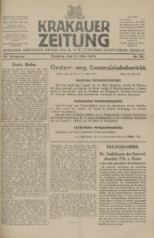 Krakauer Zeitung : zugleich amtliches Organ des K. U. K. Festungs-Kommandos. 1917, nr 70