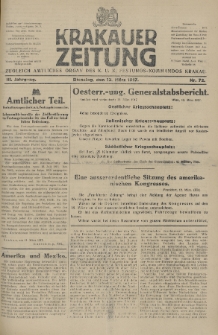 Krakauer Zeitung : zugleich amtliches Organ des K. U. K. Festungs-Kommandos. 1917, nr 72
