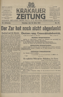 Krakauer Zeitung : zugleich amtliches Organ des K. U. K. Festungs-Kommandos. 1917, nr 77