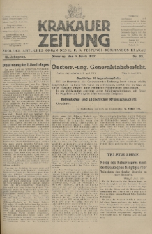Krakauer Zeitung : zugleich amtliches Organ des K. U. K. Festungs-Kommandos. 1917, nr 93