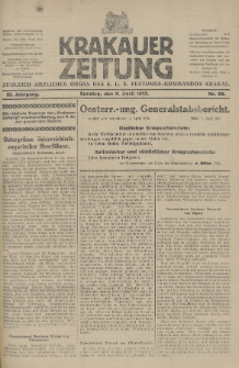 Krakauer Zeitung : zugleich amtliches Organ des K. U. K. Festungs-Kommandos. 1917, nr 98