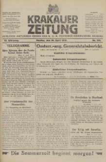 Krakauer Zeitung : zugleich amtliches Organ des K. U. K. Festungs-Kommandos. 1917, nr 105