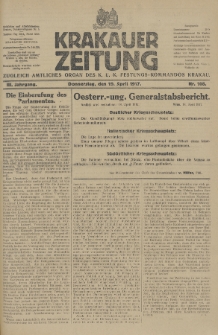 Krakauer Zeitung : zugleich amtliches Organ des K. U. K. Festungs-Kommandos. 1917, nr 108