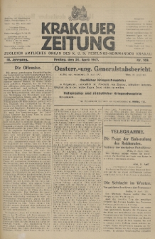 Krakauer Zeitung : zugleich amtliches Organ des K. U. K. Festungs-Kommandos. 1917, nr 109