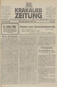 Krakauer Zeitung : zugleich amtliches Organ des K. U. K. Festungs-Kommandos. 1917, nr 114