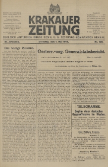 Krakauer Zeitung : zugleich amtliches Organ des K. U. K. Festungs-Kommandos. 1917, nr 120