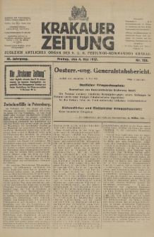 Krakauer Zeitung : zugleich amtliches Organ des K. U. K. Festungs-Kommandos. 1917, nr 123
