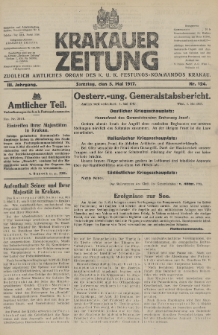 Krakauer Zeitung : zugleich amtliches Organ des K. U. K. Festungs-Kommandos. 1917, nr 124