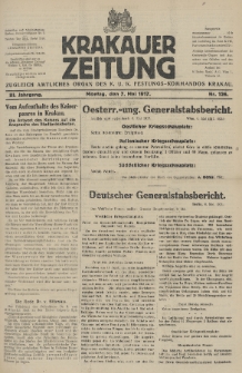 Krakauer Zeitung : zugleich amtliches Organ des K. U. K. Festungs-Kommandos. 1917, nr 126