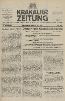 Krakauer Zeitung : zugleich amtliches Organ des K. U. K. Festungs-Kommandos. 1917, nr 129
