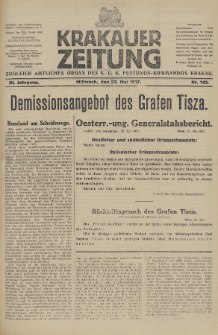 Krakauer Zeitung : zugleich amtliches Organ des K. U. K. Festungs-Kommandos. 1917, nr 142