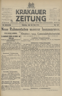 Krakauer Zeitung : zugleich amtliches Organ des K. U. K. Festungs-Kommandos. 1917, nr 147