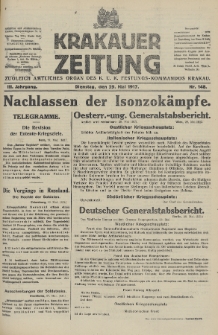 Krakauer Zeitung : zugleich amtliches Organ des K. U. K. Festungs-Kommandos. 1917, nr 148