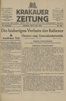 Krakauer Zeitung : zugleich amtliches Organ des K. U. K. Festungs-Kommandos. 1917, nr 155