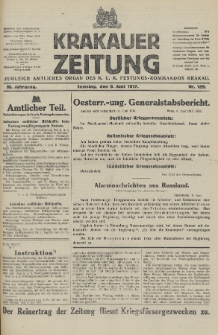 Krakauer Zeitung : zugleich amtliches Organ des K. U. K. Festungs-Kommandos. 1917, nr 159