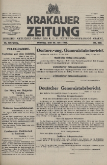 Krakauer Zeitung : zugleich amtliches Organ des K. U. K. Festungs-Kommandos. 1917, nr 168