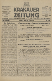 Krakauer Zeitung : zugleich amtliches Organ des K. U. K. Festungs-Kommandos. 1917, nr 179
