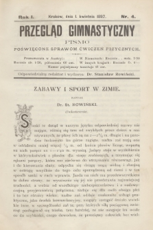 Przegląd Gimnastyczny : pismo poświęcone sprawom ćwiczeń fizycznych. R.1, 1897, nr 4