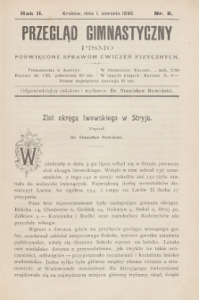 Przegląd Gimnastyczny : pismo poświęcone sprawom ćwiczeń fizycznych. R.2, 1898, nr 8