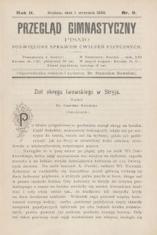 Przegląd Gimnastyczny : pismo poświęcone sprawom ćwiczeń fizycznych. R.2, 1898, nr 9